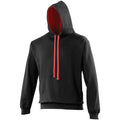 Noir- Rouge - Front - Awdis - Sweatshirt VARSITY - Homme