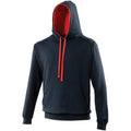 Bleu marine- Rouge - Front - Awdis - Sweatshirt VARSITY - Homme