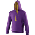 Violet- Jaune - Front - Awdis - Sweatshirt VARSITY - Homme