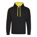 Noir - jaune - Front - Awdis - Sweatshirt VARSITY - Homme