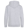 Gris chiné-Bleu marine - Back - Awdis - Sweatshirt à capuche et fermeture zippée - Homme