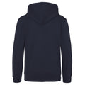 Bleu marine-Gris chiné - Back - Awdis - Sweatshirt à capuche et fermeture zippée - Homme