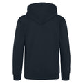 Bleu marine-Rouge feu - Back - Awdis - Sweatshirt à capuche et fermeture zippée - Homme