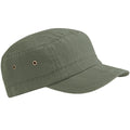 Olive vintage - Front - Beechfield - Casquette style armée 100% coton - Adulte unisexe