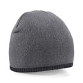 Graphite-Noir - Back - Beechfield - Bonnet bicolore - Adulte unisexe