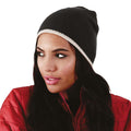 Noir-Pierre - Side - Beechfield - Bonnet bicolore - Adulte unisexe