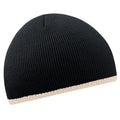 Noir-Pierre - Front - Beechfield - Bonnet bicolore - Adulte unisexe