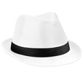 Blanc-Noir - Front - Beechfield - Chapeau Fedora - Unisexe