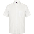 Blanc - Front - Henbury - Chemise de travail antibactérienne à manches courtes - Homme