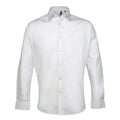 Blanc - Front - Premier - Chemise de travail à manches longues - Homme