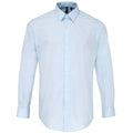 Bleu clair - Front - Premier - Chemise de travail à manches longues - Homme