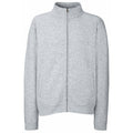 Gris - Front - Fruit Of The Loom - Sweatshirt à fermeture zippée - Homme