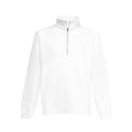 Blanc - Front - Fruit Of The Loom - Sweatshirt à fermeture zippée 1 quart - Homme