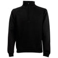 Noir - Front - Fruit Of The Loom - Sweatshirt à fermeture zippée 1 quart - Homme