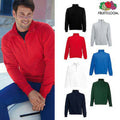 Rouge - Side - Fruit Of The Loom - Sweatshirt à fermeture zippée 1 quart - Homme