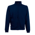 Bleu marine profond - Front - Fruit Of The Loom - Sweatshirt à fermeture zippée 1 quart - Homme