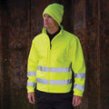 Jaune fluo - Side - Result Core - Veste softshell haute visibilité - Homme