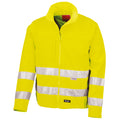 Jaune fluo - Front - Result Core - Veste softshell haute visibilité - Homme