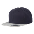 Bleu marine-Gris - Front - Yupoong - Casquette de baseball à visière plate - Adulte unisexe