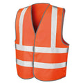 Orange fluo - Front - Result - Gilet haute visibilité - Homme