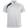 Blanc-Noir-Gris - Front - Kariban - Polo à manches courtes - Homme