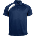 Bleu marine-Blanc-Gris - Front - Kariban - Polo à manches courtes - Homme