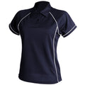 Bleu marine-Blanc - Front - Finden & Hales - Polo sport - Femme