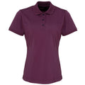 Aubergine - Front - Premier Coolchecker - Polo à manches courtes - Femme