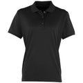 Noir - Front - Premier Coolchecker - Polo à manches courtes - Femme