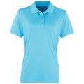 Turquoise - Front - Premier Coolchecker - Polo à manches courtes - Femme