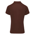 Marron - Back - Premier Coolchecker - Polo à manches courtes - Femme