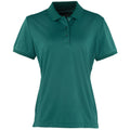 Vert bouteille - Front - Premier Coolchecker - Polo à manches courtes - Femme