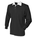 Noir - Front - Front Row - T-shirt de rugby à manches longues en coton - Homme