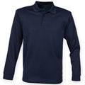 Bleu marine - Front - Henbury - Polo à manches longues - Hommes