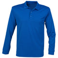 Bleu roi - Front - Henbury - Polo à manches longues - Hommes