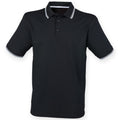 Noir-Blanc - Front - Henbury - Polo à manches courtes - Homme