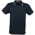 Bleu marine-Blanc - Front - Henbury - Polo à manches courtes - Homme