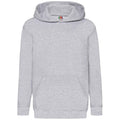 Gris chiné - Front - Fruit Of The Loom - Sweat à capuche - Enfant unisexe