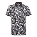 Gris camouflage - Front - Asquith & Fox - Polo à motif camouflage - Homme