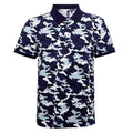 Bleu camouflage - Front - Asquith & Fox - Polo à motif camouflage - Homme