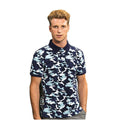 Bleu camouflage - Back - Asquith & Fox - Polo à motif camouflage - Homme