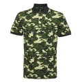 Vert camouflage - Front - Asquith & Fox - Polo à motif camouflage - Homme