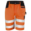 Orange - Front - Result Core - Short cargo de sécurité réfléchissant - Homme