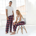 rouge-bleu marine - Side - Skinnifit Pantalon de pyjama Tartan - femme