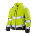 Jaune fluo - Gris - Front - Result - Veste matelassée SAFEGUARD - Femme