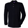 Bleu marine - Front - Henbury - Polo à manches longues - Homme