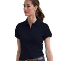 Bleu marine - Back - Henbury - Polo extensible - Femme