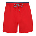 Rouge - Bleu marine - Front - Asquith & Fox - Short de bain - Homme