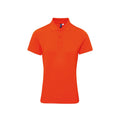 Orange - Front - Premier - Polo COOLCHECKER PLUS - Femme