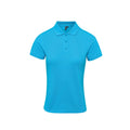 Turquoise - Front - Premier - Polo COOLCHECKER PLUS - Femme